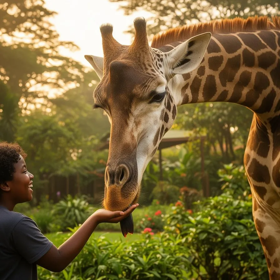 Feeding Giraffes at the Giraffe Centre